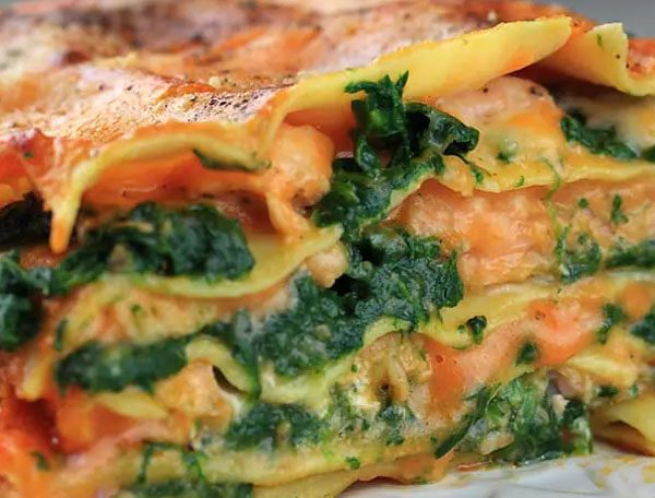Lasagne aux saumons épinards